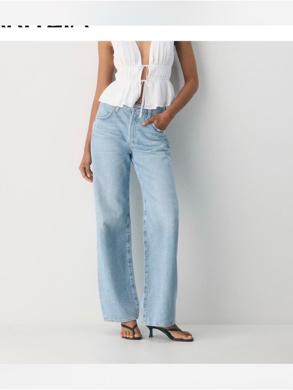 Citizens Of Humanity Light Blue Wide-Leg Jeans